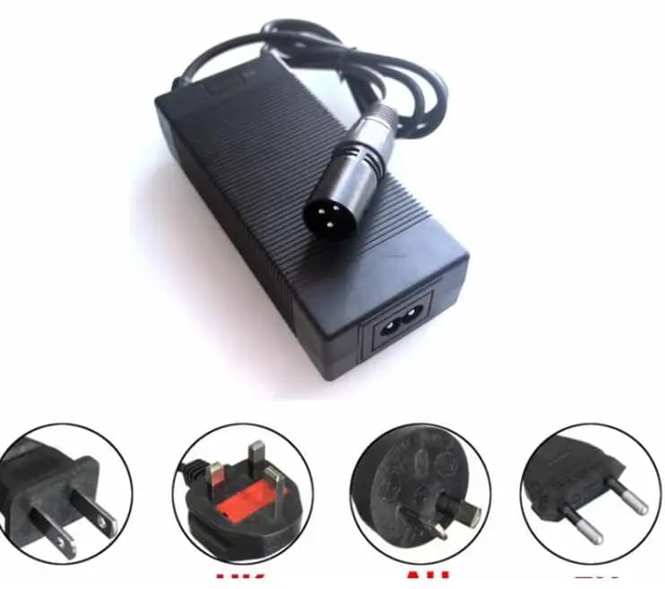 42V 2A 3-Pin XLR Connector Charger for 36V Electric Scooter & E-Bike