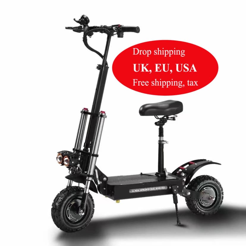 Potente patinete eléctrico plegable de 5600 W: batería de 60 V y 40 Ah, velocidad de 100 km/h