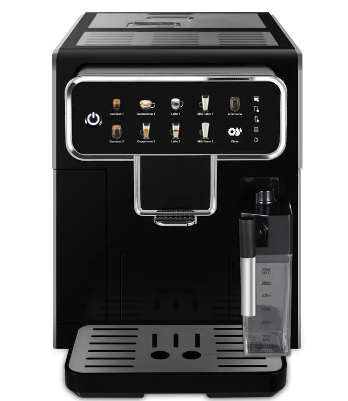 Máquina de café espresso totalmente automática RON AM7203 con molinillo y espumador de leche