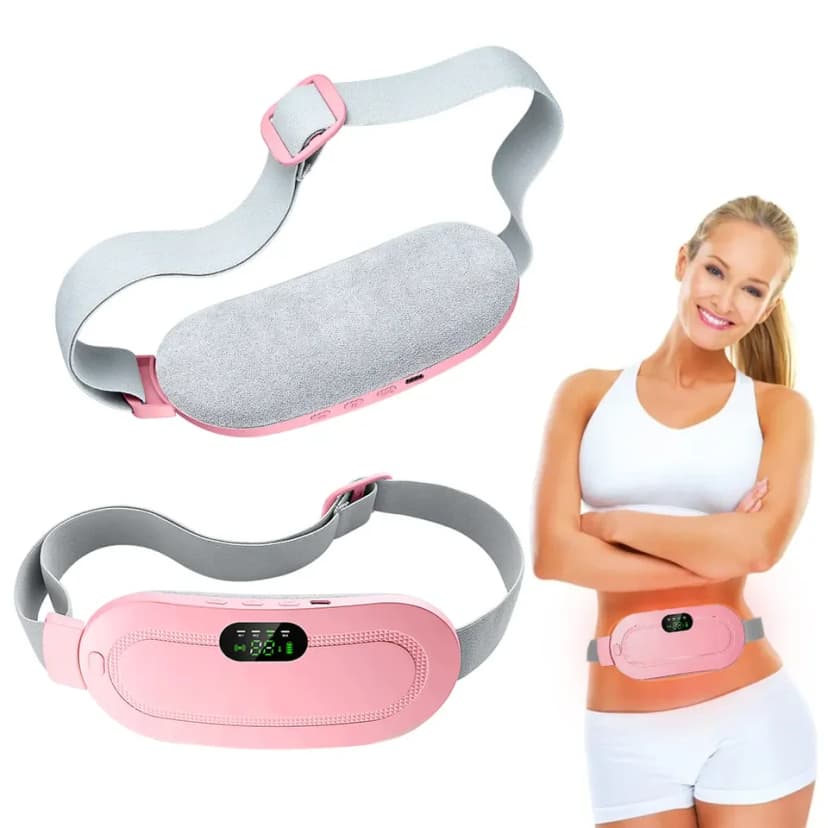 Cinturón térmico para el útero - Mini almohadilla térmica para la menstruación con pantalla LCD