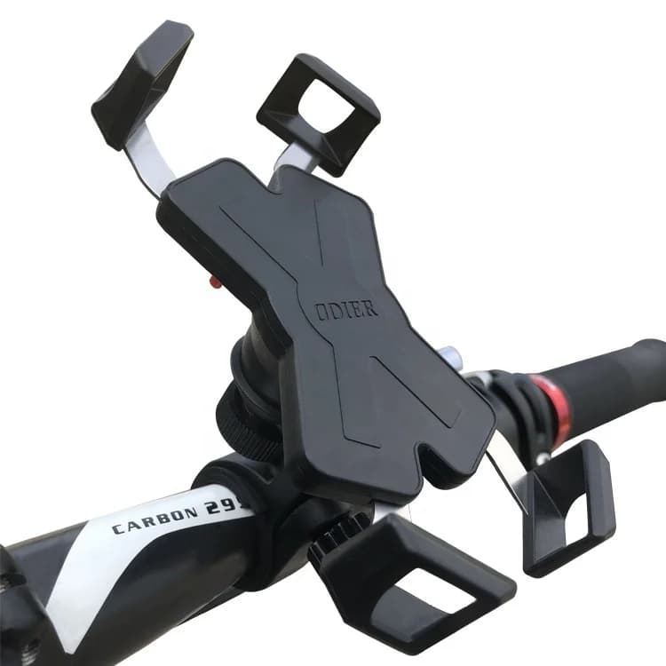 ODIER 4-Clamps Bike Smartphone Holder - Universal Phone Mount for Bicycles