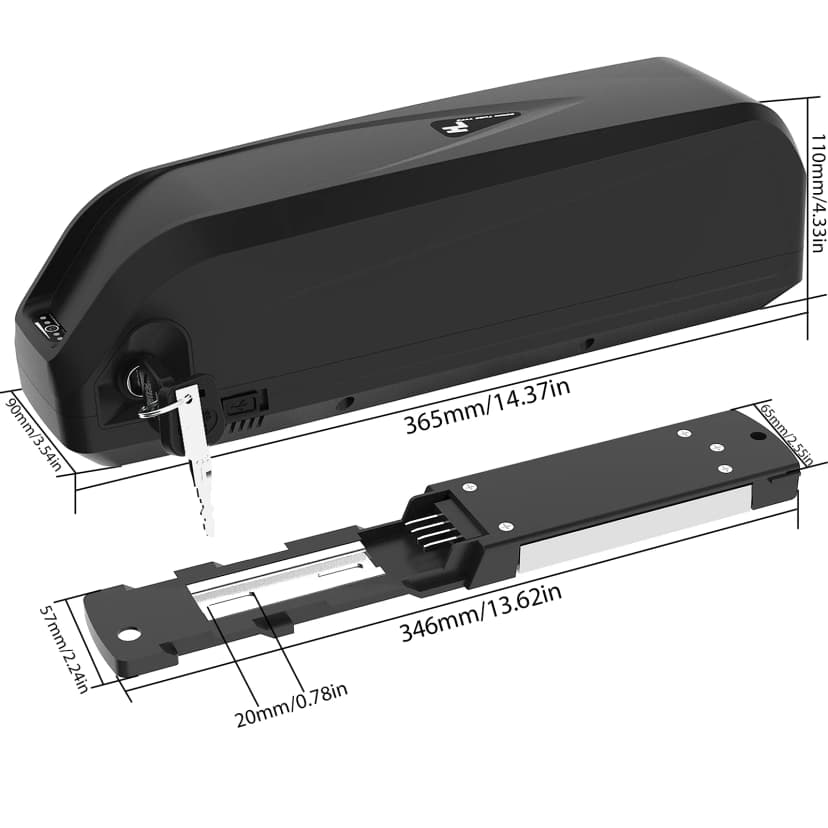 Hailong 36V/48V E-Bike Battery Pack - 20Ah Capacity